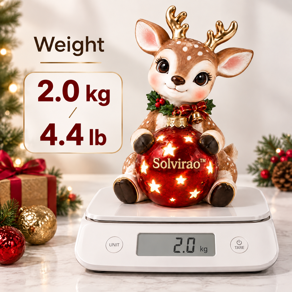 Solvirao™ Lighted Christmas Bauble Baby Deer LED Night Light Figurine