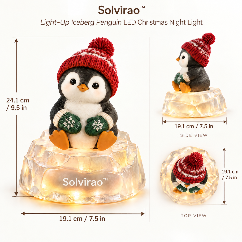 Solvirao™ Light-Up Iceberg Penguin LED Christmas Night Light