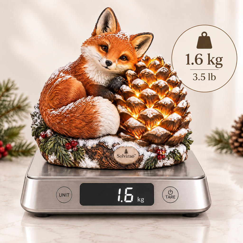 Solvirao™ Light-Up Pinecone & Woodland Fox LED Night Light Figurine