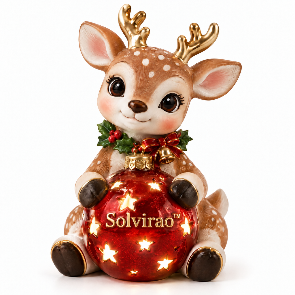 Solvirao™ Lighted Christmas Bauble Baby Deer LED Night Light Figurine